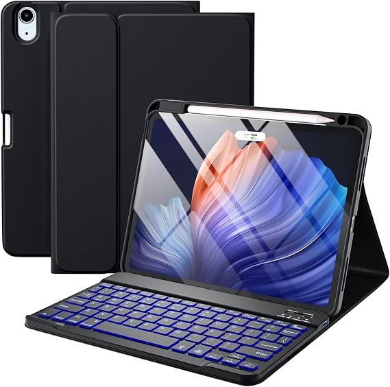 Harvopu for iPad Air 11 Inch & Air 5th 4th Generation Case with Keyboard