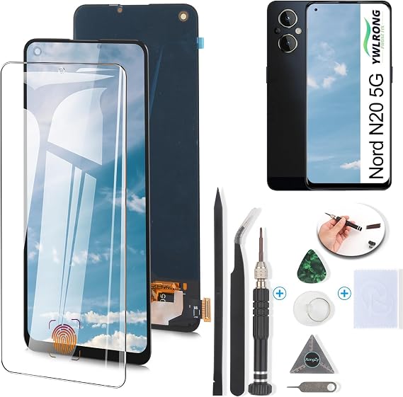 OLED Screen for Oneplus Nord N20 5G Screen Replacement for Oneplus Nord N20 5G GN2200 CPH2459 LCD Display Touch Screen Digitizer Assembly with Tools(Support Fingerprint)