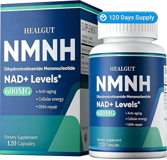 Liposomal NMNH 600mg | NAD+ Supplement for Women & Men| Advanced Dihydronicotinamide Mononucleotide | NMN Alternative for NAD+ Support, Cellular Energy, Vitality & Anti-Aging | 99% Pure, 120 Capsules
