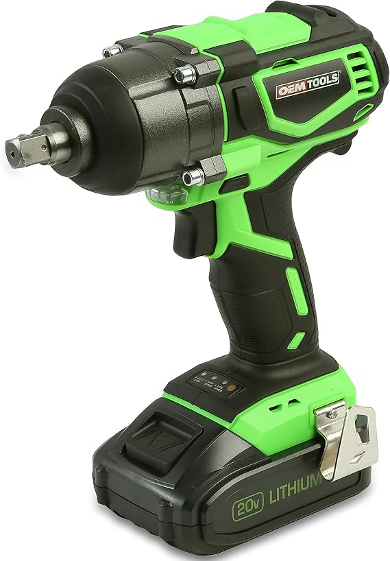 OEMTOOLS 24486 1/2" Impact Wrench, 20V Brushless Cordless Impact, 300 Ft/Lb Torque, Variable Speed, For Lug Nuts and High-Torque Applications