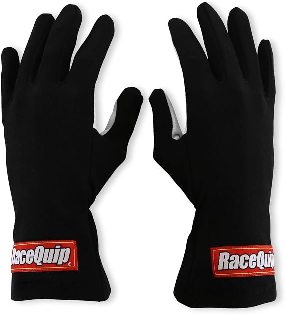 RaceQuip RQP 350002 RQP 350 Series Racing Gloves Single Layer Black/White Small