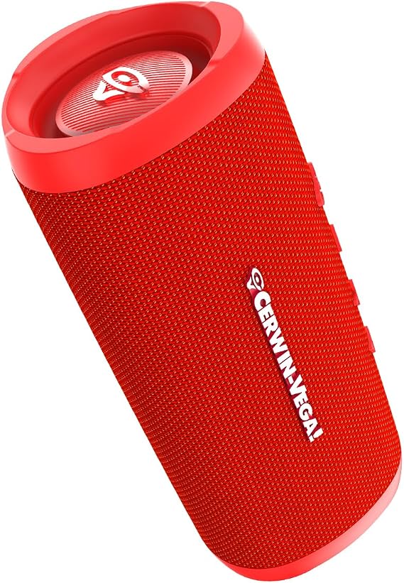CERWIN-VEGA! VEGAMINI VMRED Portable Bluetooth Hand Held Speaker with Strap,Red