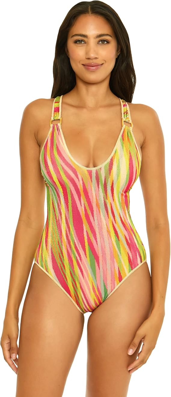 Becca Women's Awaken One Piece Swimsuit, Londyn Scoop Neck, Adjustable, Bathing Suits for Women