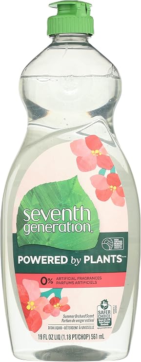 Seventh Generation Natural Dishwashing Liquid, Summer Orchard Scent, 19 Fl Oz