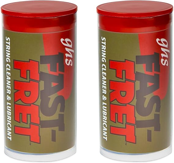 GHS Fast Fret String Cleaner & Lubricant for Electric, Acoustic & Bass Guitars Long-Lasting Tone, Smooth Playability, Reduces Finger Noise, Protects Strings & Fingerboards - Model: A87 (2 - PACK)