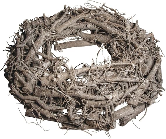 Rayher 65013000 Natural Willow Wreath, whitewash