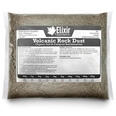 Elixir Gardens Volcanic Rock Dust Organic Fertiliser 2.5KG Bag