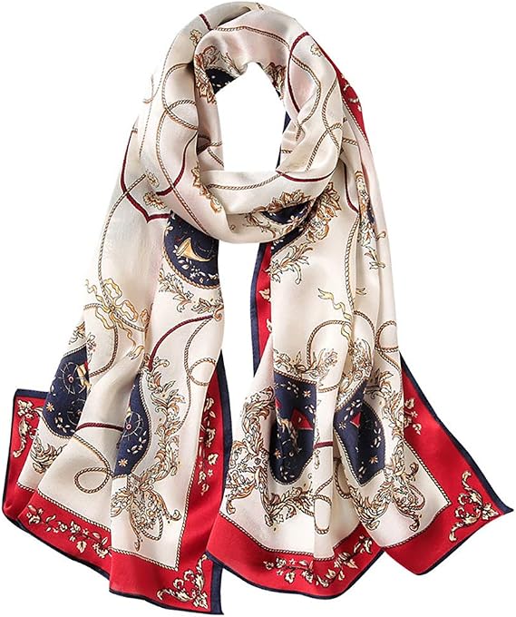 ANDANTINO 100% Silk Long Scarf-Women Large Oblong Shawls with Gift Packed