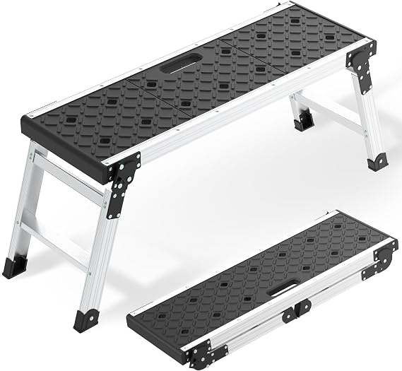 Johgee Folding Work Platform, Portable Work Step Bench