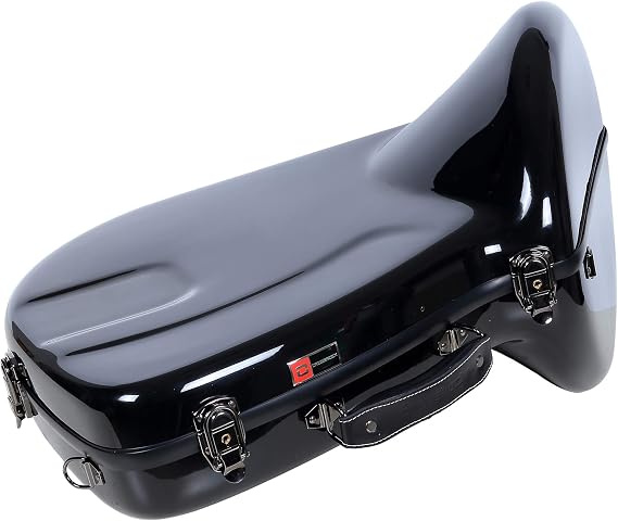 Crossrock French Horn Case, Fiberglass Hardshell Bell Undetachable Hard Case With Backpack Straps(CRF1000FHUBK)