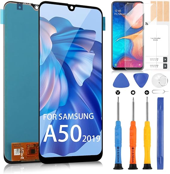 LCD Screen Replacement for Samsung Galaxy A50 2019 Display for Samsung A50S A507 6.4" LCD Display Touch Screen Glass Digitizer Assembly with Repair Kits SM-A505 A505G/DS A505FDS