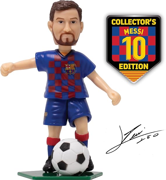 Maccabi Official FC Barcelona Lionel Messi Soccer Action Figure, 4.5 H x 3.5 W x 1.5 D