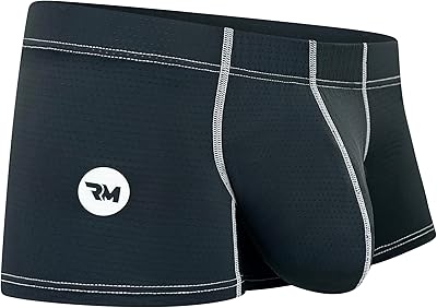 Real Men Pouch Boxer Briefs 3 Inch Inseam - Nylon Ice Silk - ABCD Custom Pouch Size - Waist XS-5XL