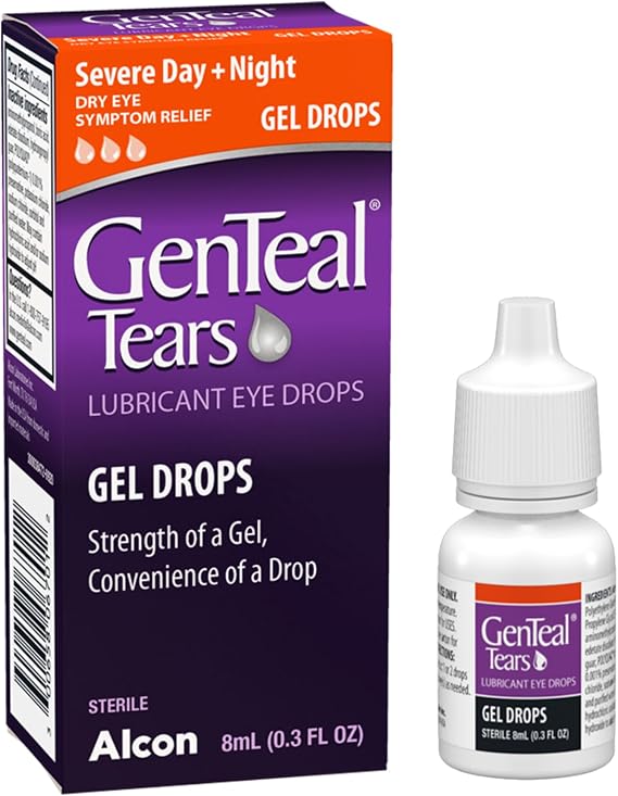 Genteal Tears Gel Drops, 8 ml | Dual Lubricating System, Advanced Hydration, Long-Lasting Relief