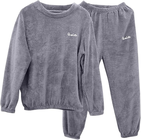 Mens Sherpa Soft Pajama Set Warm Long Sleeve and Sleep Pants Cozy Fleece Flannel Pjs 2piece Loungewear with Pockets