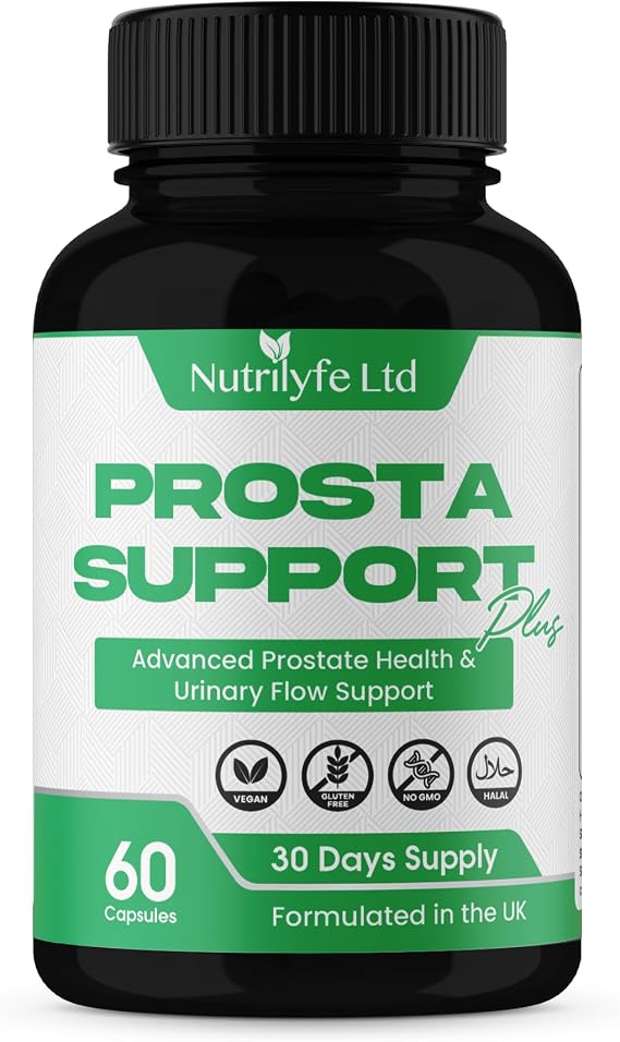 ProstaSupport Plus – Prostate Health Supplement for Men | Supports Urinary Flow, Bladder Control & DHT Balance | Pygeum, Pumpkin Seed, Stinging Nettle, Zinc | 60 Vegan Capsules | Non-GMO