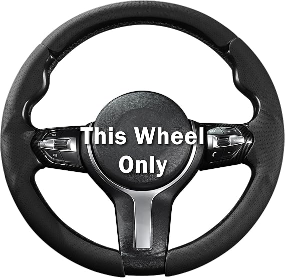 Steering Wheel Cover for BMW X3(2014-2017) X5(2014-2018) 3 Series(2012-2019) 5 Series(2014-2016) 328i 320i 330i 325i 528i 535i 530i 540i M3 2 4 6 Series X4 X6 M2 M4 M5 M6 (Perforated Black)