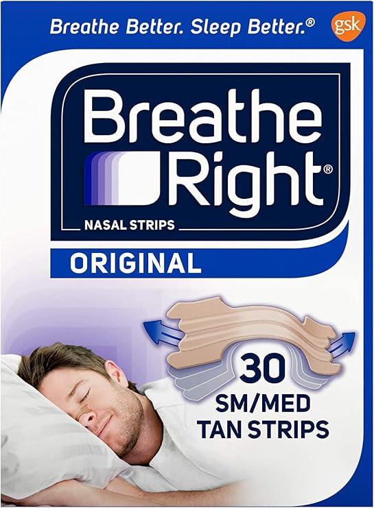 Breathe Right Nasal Strips Original Tan Small/Medium 30 ea (Pack of 12)