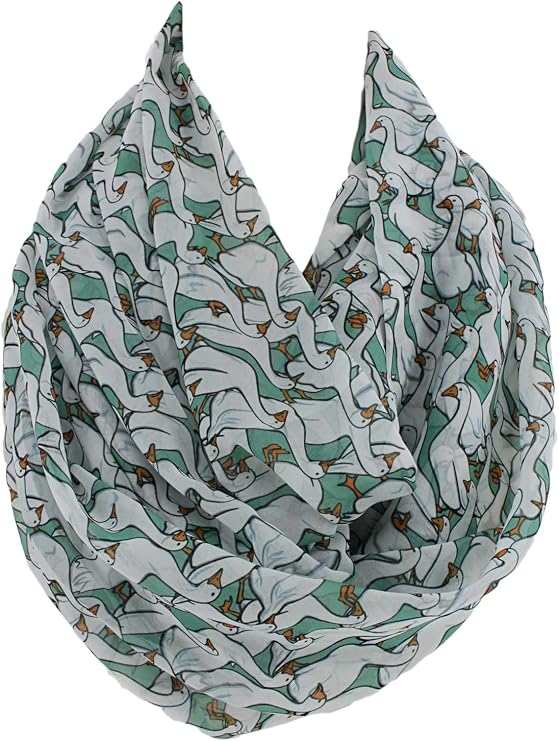 Etwoa Geese Pattern infinity Scarf Circle Scarf Loop Scarf
