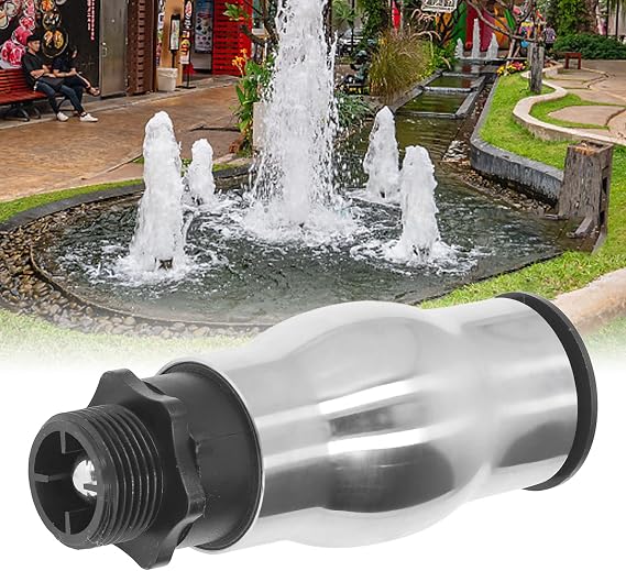 Zerone Fountain Nozzle, G1 Male Thread Frothy Foam Jet Fountain Nozzle 304 Stainless Steel Waterscape Nozzle Water Foam Shape for Garden Pond Lake Libraries