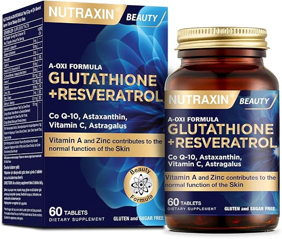 Nutraxin Plus A-Oxi Formula Glutathione + Astaxanthin 60 Tablet Food Supplement