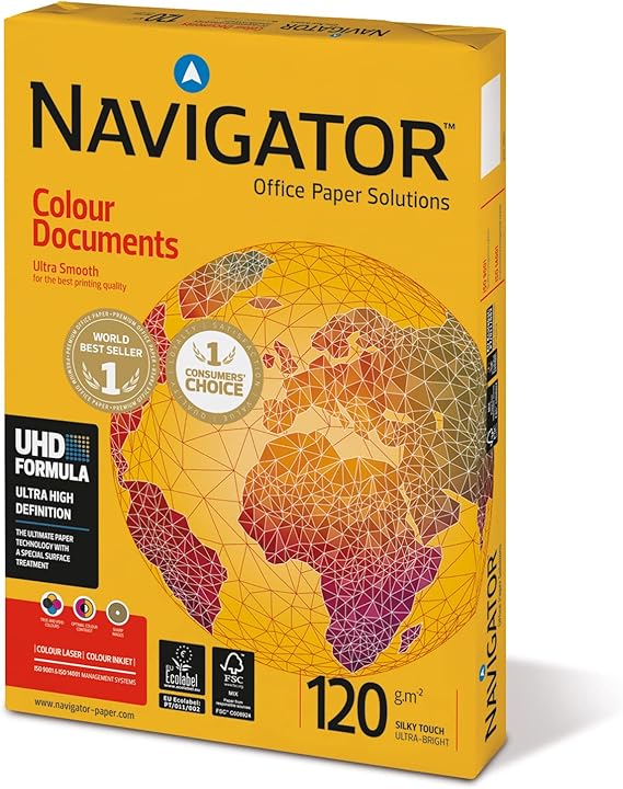 Navigator Colour Documents Paper Ultra Smooth 120gsm A4 White [250 Sheets]