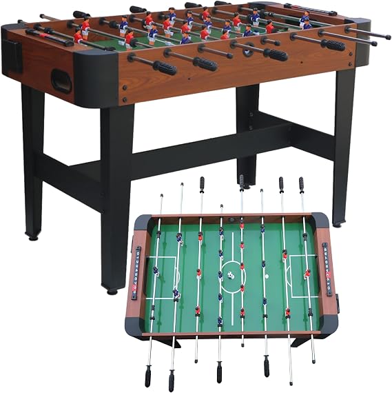 54" Foosball Table Adult Size with 4 Foosball Ball and 2 Scorers Counter,Fooseball Table with 2 Cup Holders for Game Room,Enjoy Family Games with Game Table