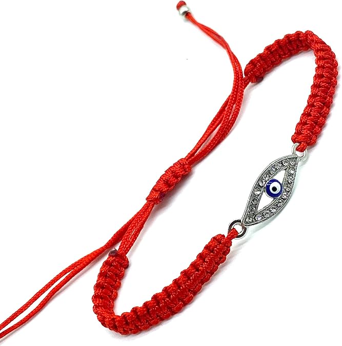 LuckyEye 2802 Adjustable Crystal Evil Eye String Bracelet