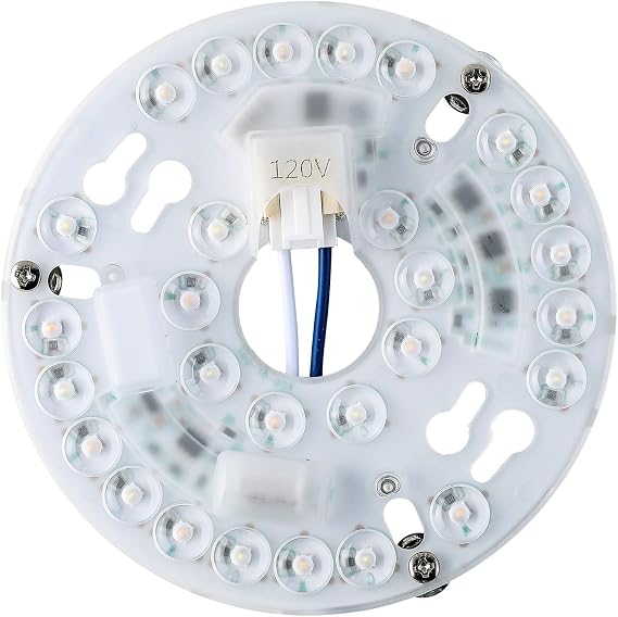 4.5'' 15W LED Ceiling Fan Light Retrofit Kit, Flush Mount Ceiling Light Replacement Panel PCB 3CCT 3000K 4500K 5000K 2000LM 120V CRI90 ETL (15, Watts)