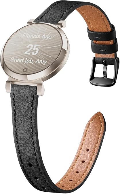 Slim Leather Band Compatible With Garmin Lily 2 Active | for Women, Leather Strap,Thin,Watch,Wristband,for garmin lily 2 watch band
