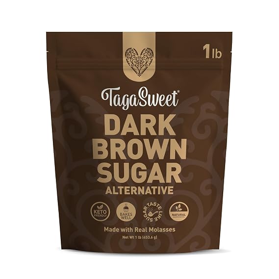 TagaSweet Dark Brown Sugar Alternative, Keto Friendly, 16 oz | Tooth Friendly, Low Calorie, Gluten Free
