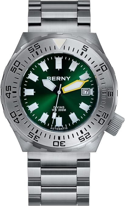 BERNY Automatic Dive Watch for Men, 30ATM Sports Mechanical Wristwatch