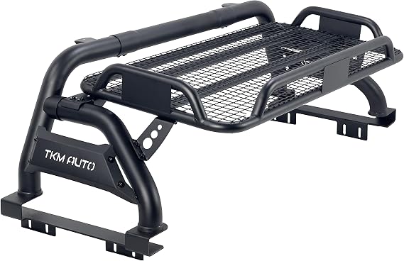 Sport Bar Roll Bar Black Steel with Cargo Basket (Full Size Truck)