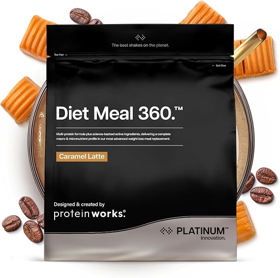 Protein Works | Diet Meal 360 - Platinum, Caramel Latte, 1kg