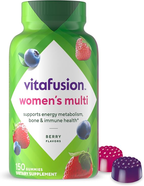 Vitafusion Women's Multivitamin Gummy | 150 Adult Gummies | with Vitamins A, B, C, D, E | Berry Flavor | Gluten and Dairy Free Supplement