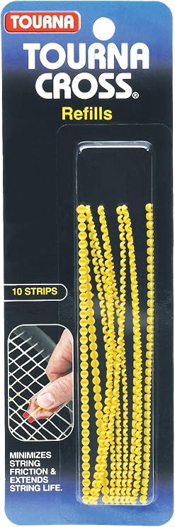 Tourna Cross Replacements String Saver Refills (10 Pack), Yellow, Medium