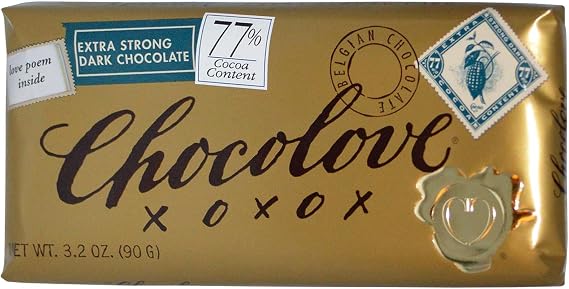 Extra Strong Dark Chocolate 77% 3.20 Ounces