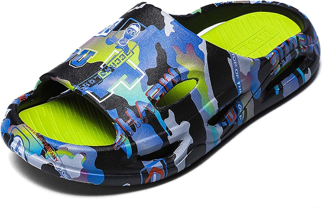 Men's summer sandals slippers beach shoes fashionable casual lightweight soft breathable comfortable anti slip wear-resistant printed flip flops