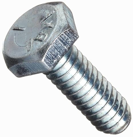 5/16"-24 x 1 Hex Cap Screws, Grade 5 Steel, Zinc Plated, 100 Pack | Fully Threaded. Hex head with washer face. ASME B18.2.1. Medium strength hex bolts for general and automotive use.