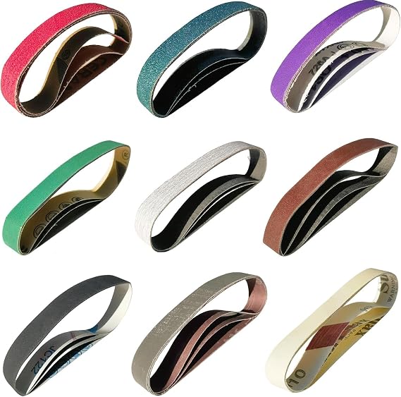 18 PCS 3/4" x 12" Replacement Knife Sharpener Sanding Belt Kit for Work Sharp Knife & Tool Sharpener Ken Onion Edition (WSKTS-KO) - 80/120/150/240/320/400/1000/2500/5000 Grits