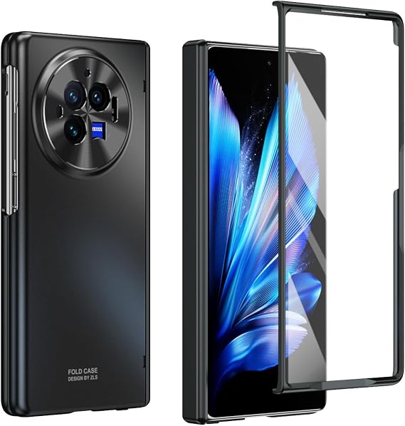 Case for Vivo X Fold3, Fully Wrapped Anti-Shock and Drop-Proof Protection Case with Screen and Hinge Protector (Black,for vivo X Fold3 Pro)