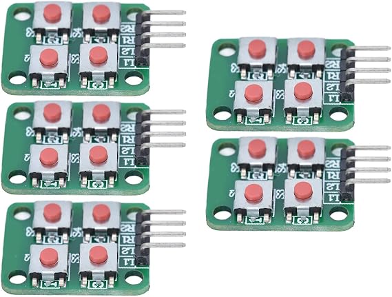 5PCS Array Keyboard Module 2x2 Scan Buttons Keyboard Module 4 Keypad Module Push Button Switch Module for Electrical Control