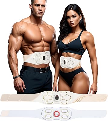 Tactical x abs Stimulator Abdominal Massager with EMS & Heat & Redlight & Vibration, ab Toner Belt Muscle Stimulator for Belly Fat Cellulite, Stomach Smooth&Firmng, Lower Back Massagr for Pain Relief