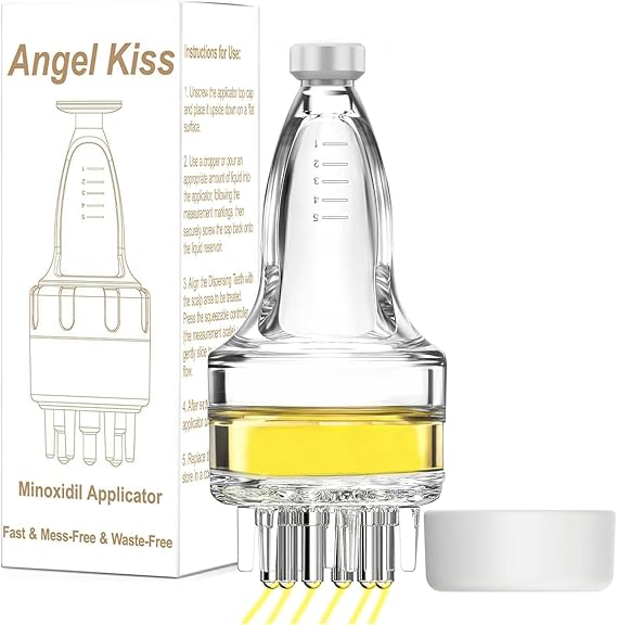 Minoxidil Applicator - Hair Oil Applicator - Oil Dispenser for Hair - Scalp Applicator Tool - Fast Efficient Delivery to Hair Roots & Messy-Free & Waste-Free - Compact Applicator Bottle for Minoxidil