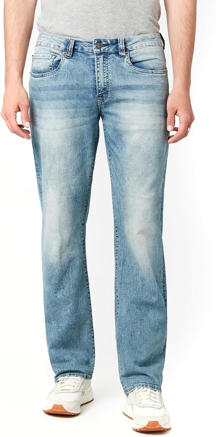 Buffalo David Bitton Mens Relaxed Straight Leg Driven Jean with Stretch Fabric