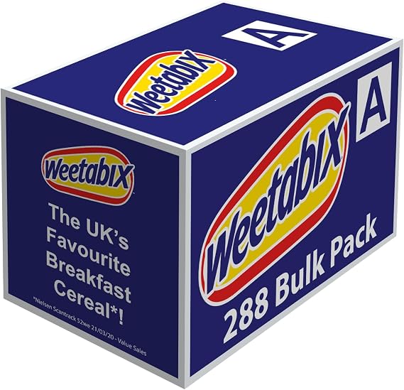 Weetabix Original Pack of 6 x 48 Biscuits (895g) – 100 percent Wholegrain & High Fibre – Source of Iron & Vitamin B1 – UK’s No.1 Breakfast Cereal