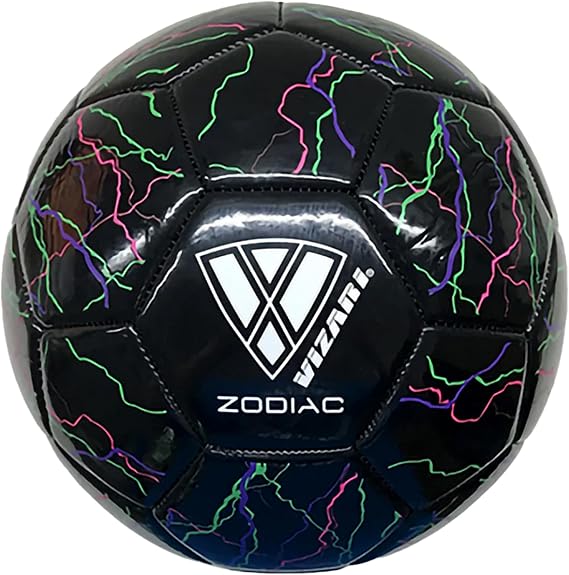 Vizari Zodiac Youth Soccer Ball Synthetic Leather Soccer Ball for Boys, Girls, and Toddlers | Durable & Waterproof Design for Training and Games (Pak of 1, 6 & 12)