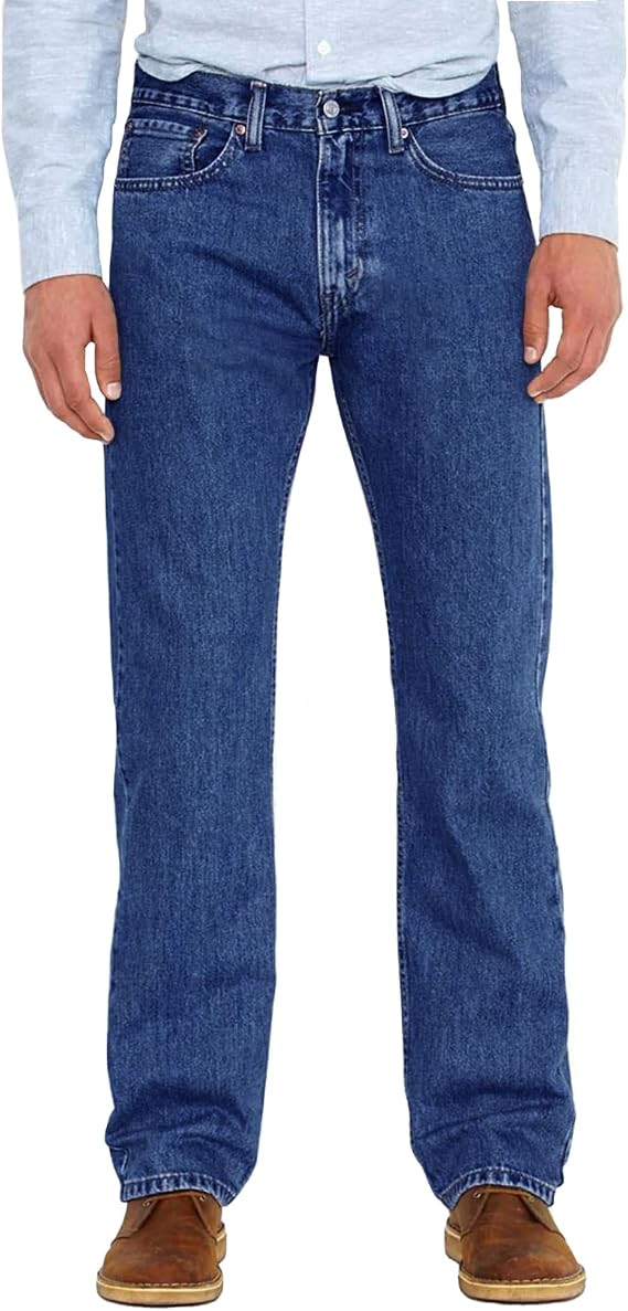Mens Jeans Regular Fit, Casual 5 Pocket Pants with Expandable Waist, Mens Denim Jeans for Streetwear Work Travel