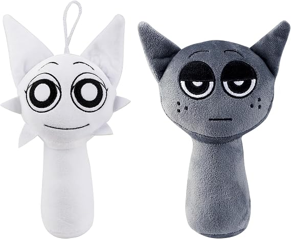 2pcs Plush Toys Figures Plushies, 9.8inch Horror Games Plushies Toy Soft Stuffed Animal Pillow Figure Doll Funny Cute Collectible Plush for Christmas Birthday Gifts Adult Kids Games Fans