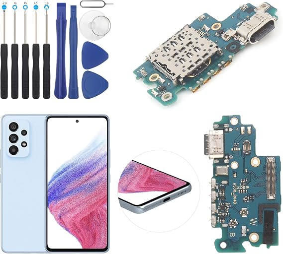 RongZy Dock Connector for Samsung Galaxy A53 5G USB Charging Port Flex Cable Replacement for SM-A536B Type C Charger Dock Board Connector with Tools